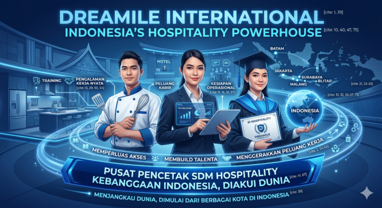 Dreamile International Indonesia’s Hospitality Powerhouse Pusat Pencetak SDM Hospitality Kebanggaan Indonesia, Diakui Dunia